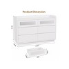 Nasitip 6-Drawer Dresser for Bedroom, 47.2''Wide Dresser with 2 Glass Drawers, Wooden Closet Storage Chest for Home - 3 of 4