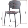 Amazonia 2pc recycled resin stackable chair set grey - 2 of 2