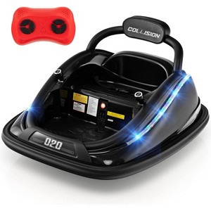 Costway Bumper Car for Kids Electric Ride on Car with Remote Control Joystick Flashing LED Lights - 1 of 4