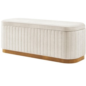 New Pacific Direct Clinton Chenille Storage Bench - 1 of 4