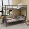 SeaCamel Heavy Duty Twin Over Full Metal Bunk Bed - Removable Stairs, 12" Under-Bed Storage, White for Teens & Adults - 2 of 4