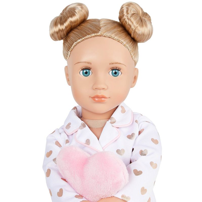 Our Generation Serenity with Heart Polka Dot Pajama Outfit 18&#34; Slumber Party Doll, 3 of 7