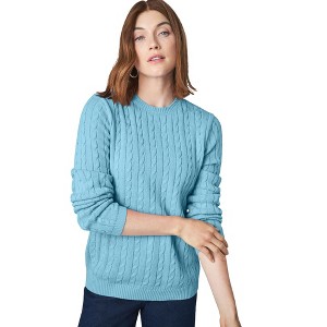 Jessica London Cable Crewneck Sweater - 1 of 4