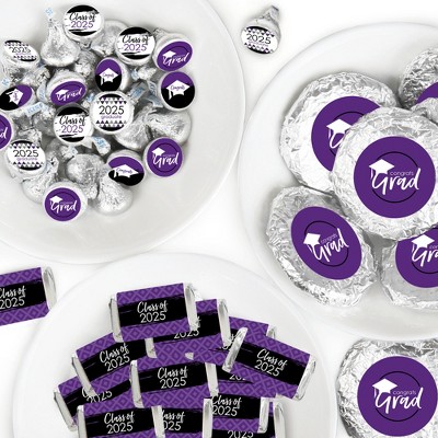 Big Dot of Happiness 2025 Purple Graduation Party Candy Favor Sticker Kit - 304 Pieces