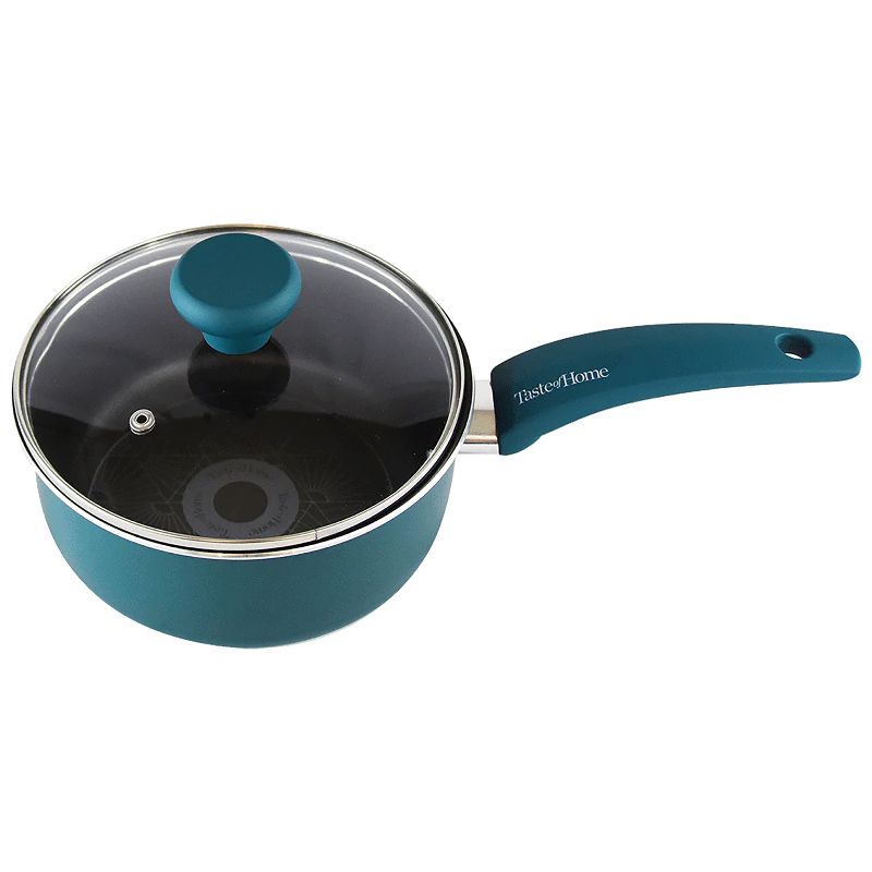 Taste of Home® Non-Stick Aluminum Saucepan with Lid, Sea Green, 2 of 11