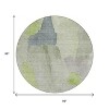Artichoke Green And Taupe Abstract Washable Indoor Outdoor Area Rug - 3 of 4