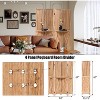 Room Divider, Freestanding Wooden Privacy Screen w/ 2-Tier Shelf & Peg Board, Partition for Apartment/Office - 4 of 4