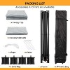 10X10FT Instant Pop Up Canopy Tent with 4 Side Walls, Heavy Duty Waterproof UPF 50+ UV Protected Canopy with Wheeled Carry Bag - 4 of 4