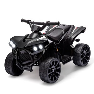 Kids ATV 4 Wheeler, 6V Ride on Toy, Wear-Resistant Wheels, Music & Foot Pedal, Battery Powered Electric Quad Car for Kids Toddlers 3-10 - 1 of 4