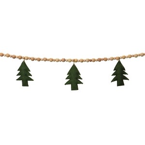 Melrose Baeded Pine Tree Garland (Set of 2) - 1 of 3