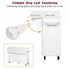 Vynxaria 50.7"Kitchen Island - Tilt Trash Cabinet (Fits 9-Gallon Can), 2-Tier Pull-Out Organizer,5 Rolling Wheels for Kitchen&Dining Room,White - 4 of 4