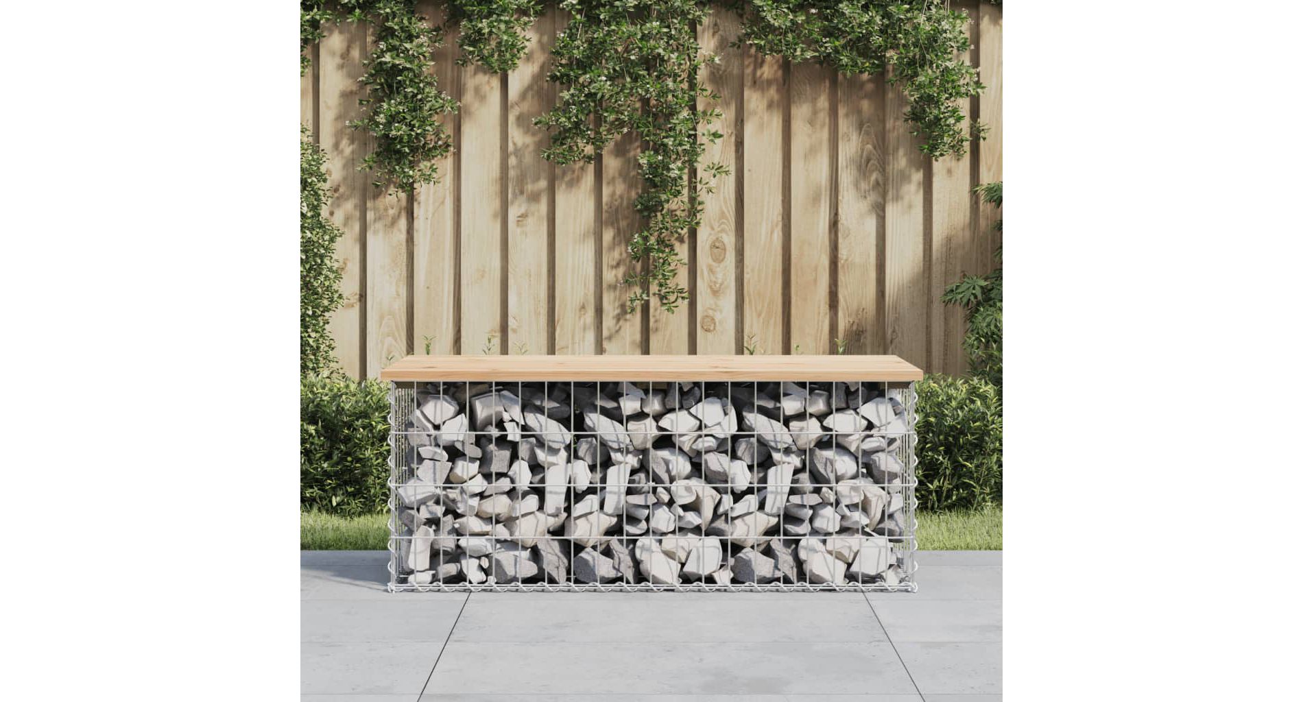 Garden Bench Natural Wood Solid pinewood, Galvanized steel Compact