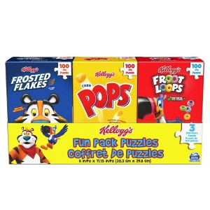 Spin Master Kellogg's Fun Pack Jigsaw Puzzles 3 Cereal Boxes Bundle Gift Set - 1 of 4