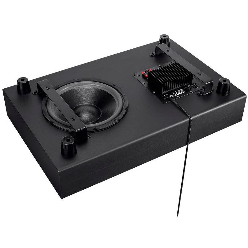 Monoprice SSW-12 Powered Slim Subwoofer - 12 Inch - Black With Ported Design, 150 Watts, LowProfile Includes On-Wall Mounting Brackets, 5 of 7