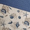 Gulches Twin/Twin XL Brushed Microfiber Quilt Set with Throw Pillows Blue - 4 of 4