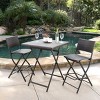 Christopher Knight Home Margarita Outdoor Wicker 3 Piece Folding Bistro Bar Set, Multibrown - 2 of 4