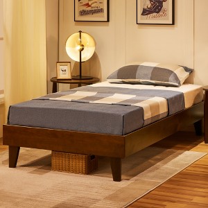Yaheetech Wooden Bed Frame Platform Bed with Wood Slat Support - 1 of 4