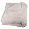 Lavish Home Faux Fur 91x81 Washable Blanket, Beige - image 2 of 4