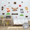 Big Dot of Happiness Woodland Creatures - Peel and Stick Nursery and Kids Room Vinyl Wall Art Stickers - Wall Decals - Set of 20 - 2 of 4