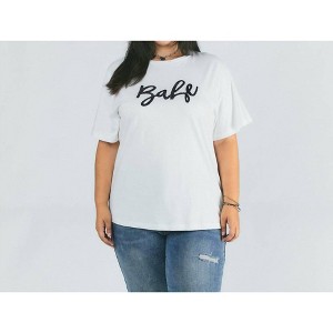 Women's Babe Short Sleeve Top - DAVI & DANI - 1 of 4