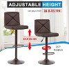 BestMassage Bar Stool Modern Swivel Bar Stools Set of 2 Adjustable Height Counter Stool - 4 of 4