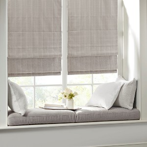 MAYEERTY 34"x64" Light Filtering Home Furnishings Room Roman Shade Window Brown - 1 of 4