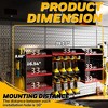 Modular Wall-Mounted Power Tool Organizer with Charging Station, Heavy-Duty Drill Rack with Hooks and 8-Outlet Holder - 4 of 4