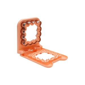 Unique Bargains Cookie Mould Cutter New Wave Square Press Cookie Cutter Hand Washable Stainless Steel Plastic 5.5"x6.3"1.8" 1Pcs - 1 of 4