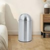 Heavy-Duty 65l Open Top Trash Can, Brushed Stainless Steel Commercial Garbage Bin - 2 of 4