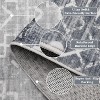 10'x13' Washable Area Rug, Large Boho Carpet with Non-Slip Backing, Soft Low Pile Stain-Resistant Rug for Bedroom, Dining Room, Farmhouse, Gray - 4 of 4