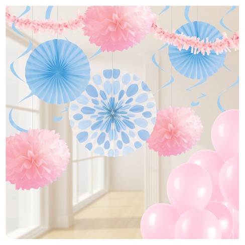 Pastel Pink And Blue Party Decorations Kit