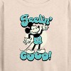Women's - Disney - Feelin' Good Lightweight French Terry Wide Neck Long Sleeve Shirt - 2 of 4