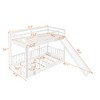 Luxystar Kids Bunk Bed with Slide, Convertible Twin over Twin Bunk Bed with 3 Configurations, Ladder and Safety Guardrails - 2 of 4