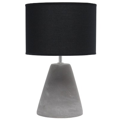 Pinnacle Concrete Table Lamp with Shade Black - Simple Designs