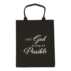 Eco-Friendly Felt Tote With God Design Reusable by Manual Woodworkers and Weavers - 1 of 3