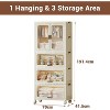 Garvee Aptliton Portable Large Wardrobe Closet with Hanging Rod, Foldable Plastic Storage Organizer with Wheels and Magnetic Doors - 2 of 4
