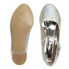 Badgley Mischka Girls Dress Heel Sandals. (Little Kids/ Big Kids). - Silver Holographic, 12 - 4 of 4