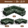 Vipbear Sleeper Sofa Bed,Convertible Sectional Sofa Couches for Living Room,Pull Out Couch Bed with Reversible Storage Chaise| Large Arm Storage - 2 of 4
