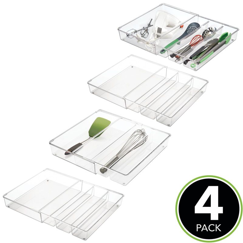 mDesign Plastic Adjustable/Expandable Drawer Storage Organizer, 2 of 10