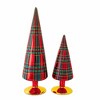Cody Foster 12.5 Inch Patterned Tree Red Plaid Set Christmas Decorative Tree Set , Christmas Decor Mid-Century Modern (2PC) - 3 of 4