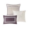 PAGED Comforter Set 7 Piece Luxurious Bedding Set with Comforter, Decorative Pillows, Jacquard and Stripe Design - 4 of 4