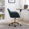 Teddy Armless Task Chair,Modern Teddy Fabric Adjustable Height Desk Chair,360° Faux Fur Vanity Chair Swivel Home Office Chair-The Pop Home - 3 of 4