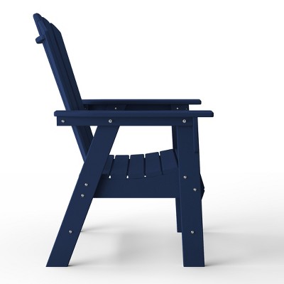 Navy Blue HDPE Adirondack Outdoor Dining Chair