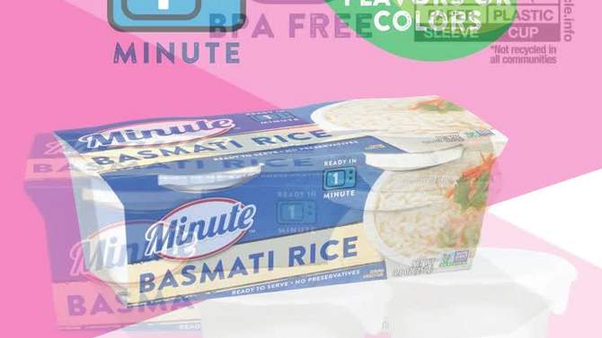 Minute Rice Gluten Free to Serve Basmati Rice Cups - 8.8oz-2ct, 2 of 11, play video