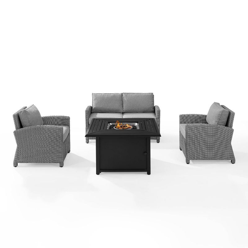 Bradenton 4pc Wicker Seating Set with Fire Table - Crosley
, 4 of 17