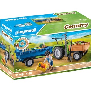 Playmobil Country Harvester Tractor with Trailer 71249 Playset 42pc - 1 of 1