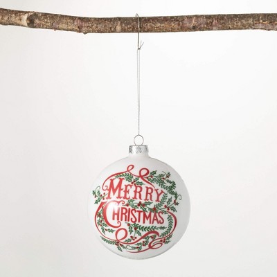5.5"H Sullivans Vintage Glass Ball Ornament  Multicolored Christmas Ornaments