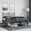 vidaXL Metal Bed Frame with Headboard and Footboard Black 53.1 in.x74.8 in. - 3 of 4