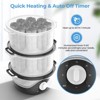 SKONYON Towel Steamer for Spa and Home, Large Capacity Hot Towel Warmer with 2-Layer Baskets, 60-Min Timer, Auto Shut-Off, Fast Heating - 3 of 4