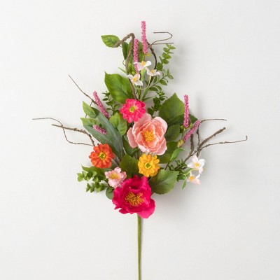 28"H Sullivans Vibrant Floral Spray, Multicolor